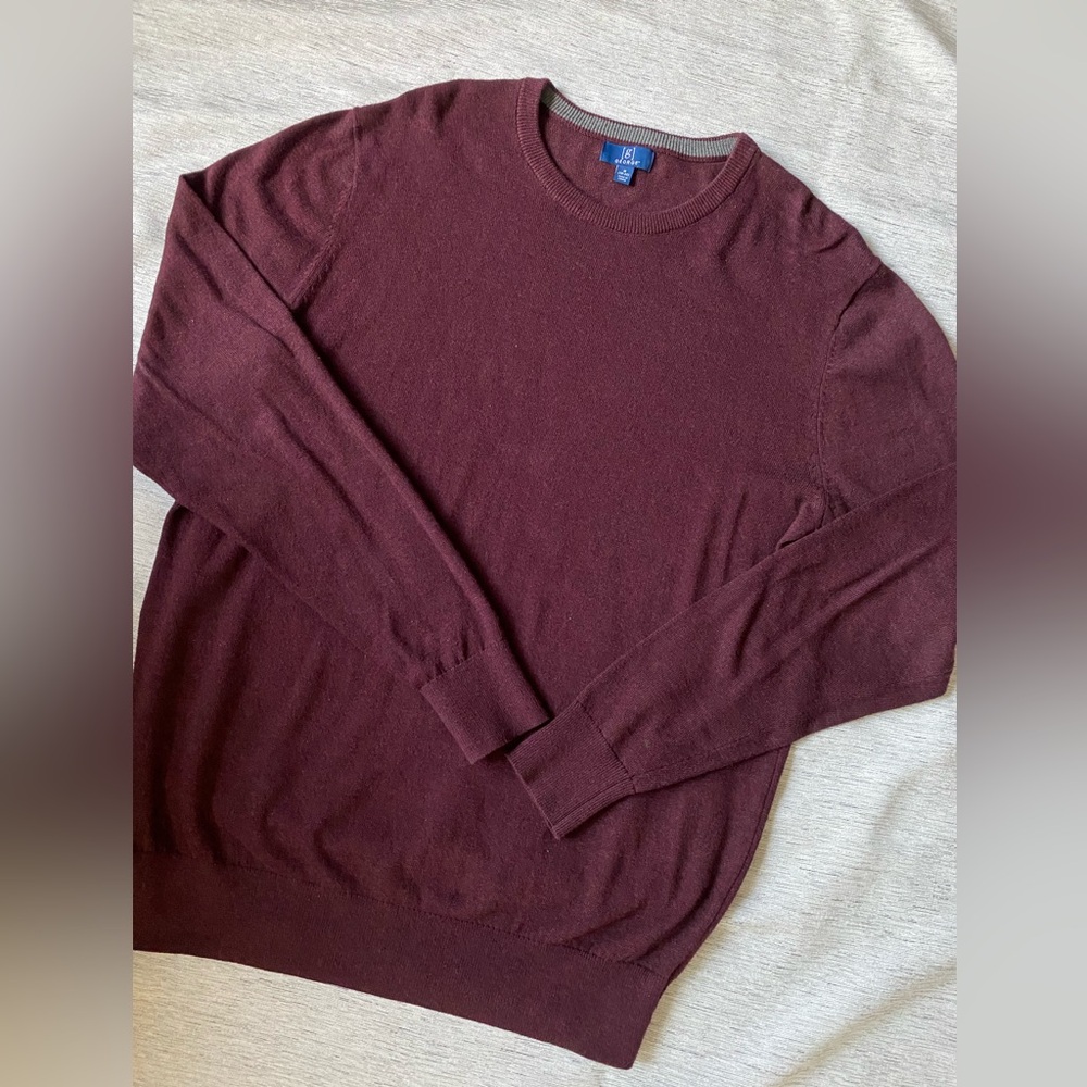 George  Men’s Crewneck Sweater - Wine Size M